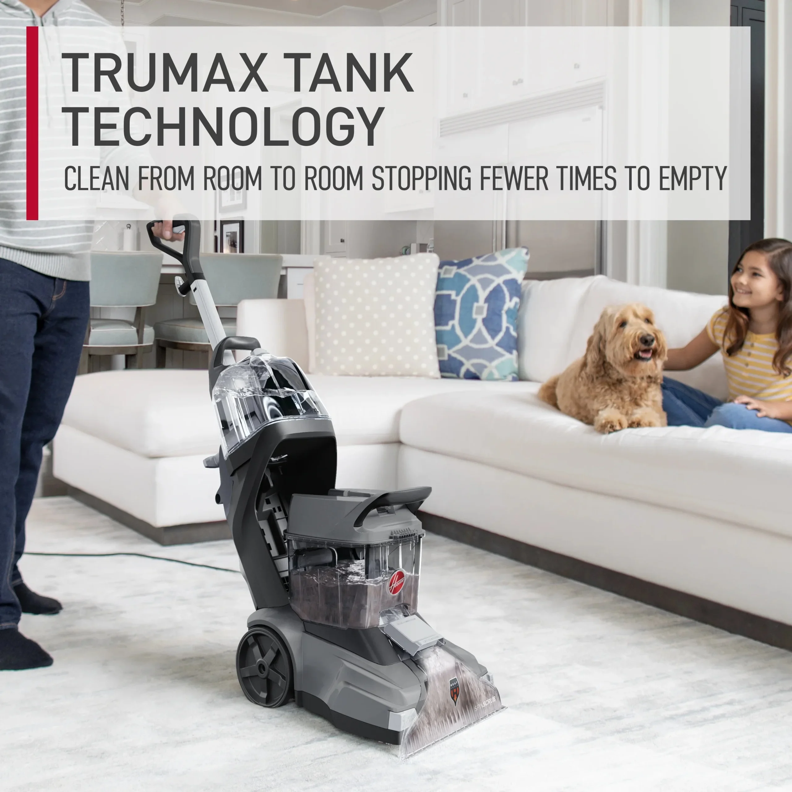 Hoover PowerScrub XL Upright Carpet Cleaner for Carpets, Rugs & Upholstery - FH68010 - Image 4