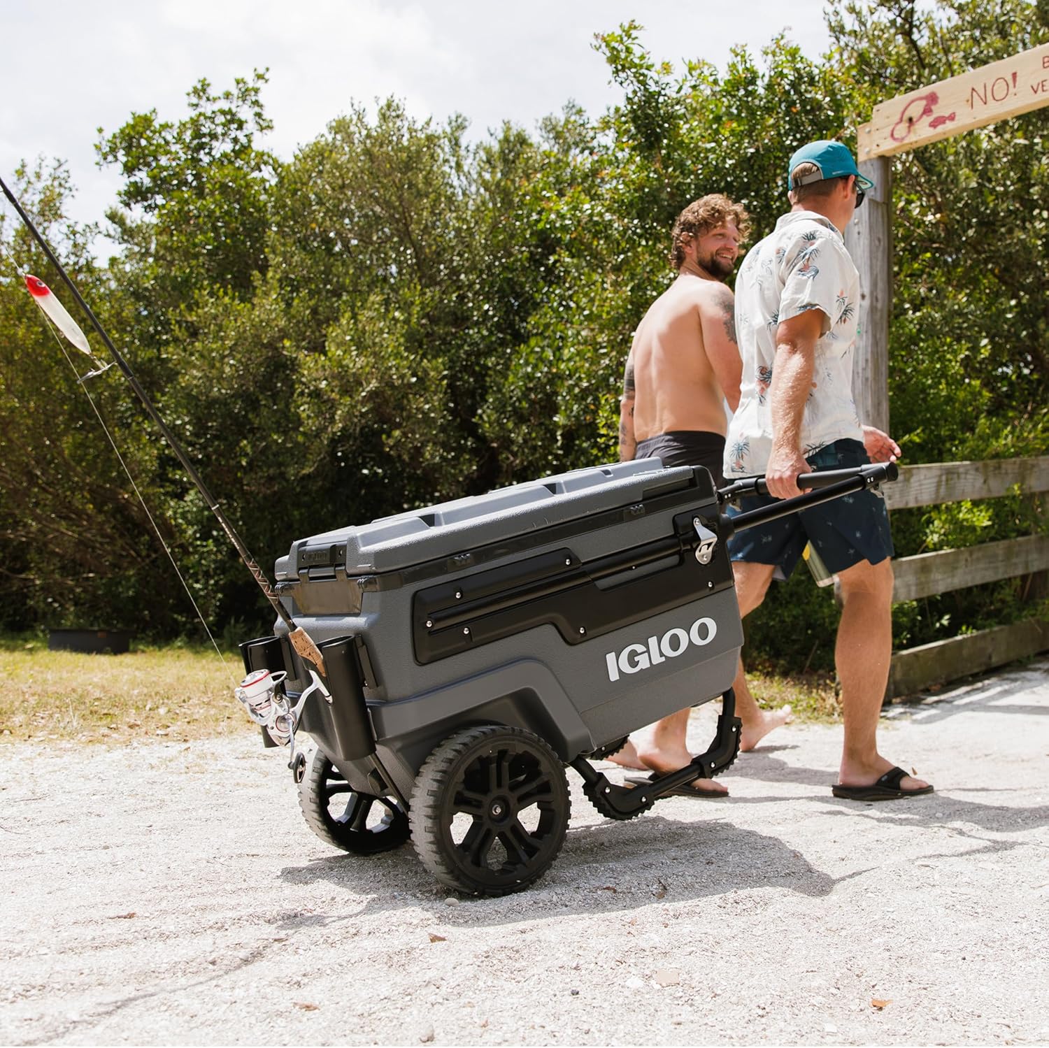 70Qt Wheeled Cooler Insulated Hard Shell Ice Chest - Image 10