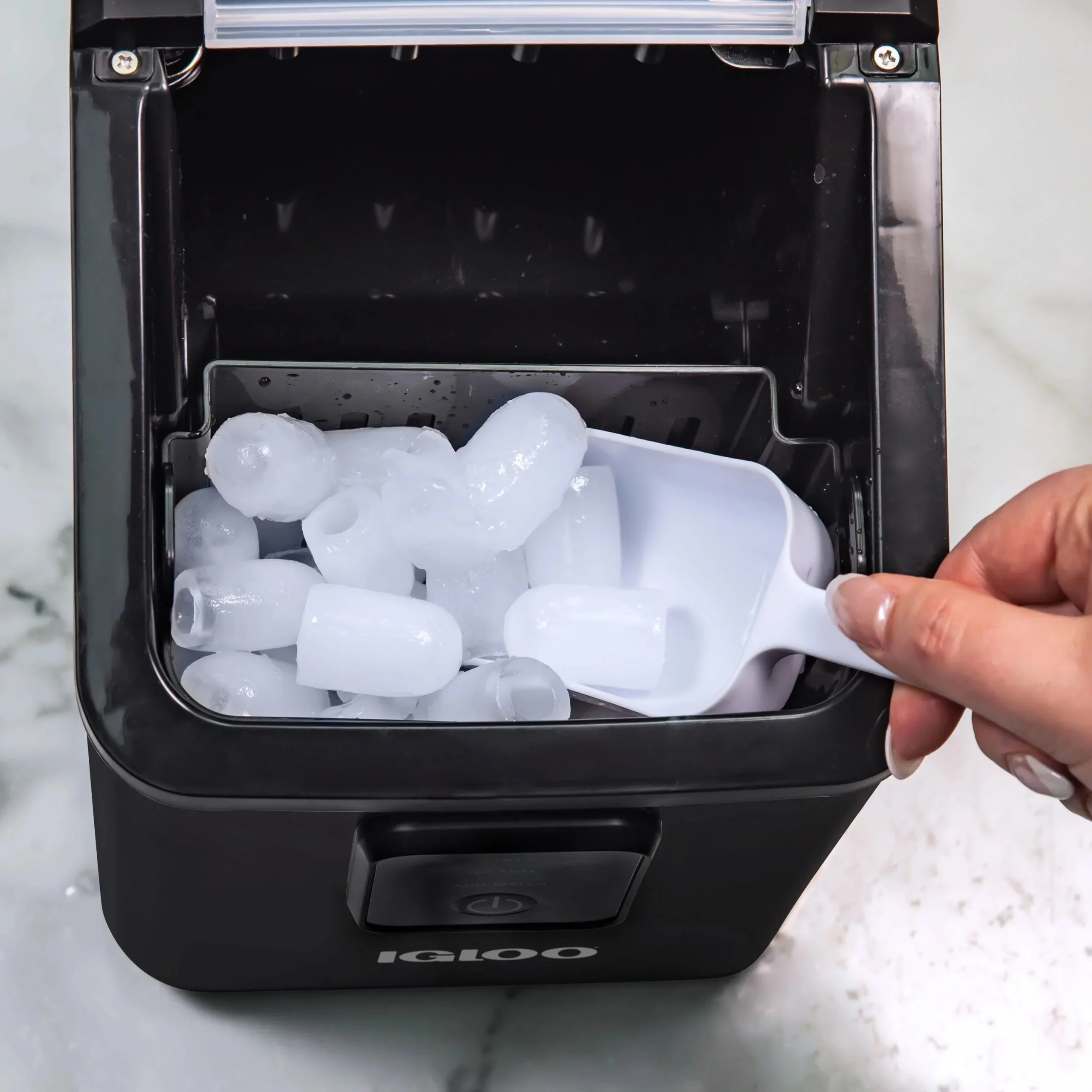 Igloo Self-Cleaning Countertop Ice Maker, 26 lbs. Per Day, 8 Pieces Every 7-8 Minutes, Aqua - Image 20