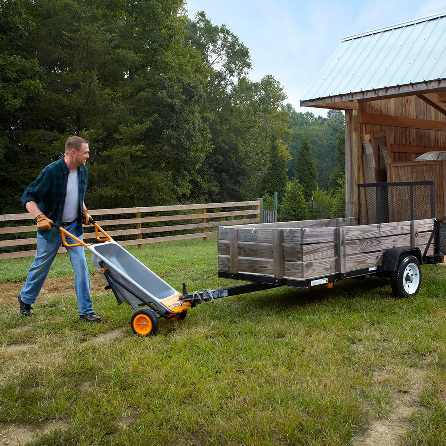 Worx WG050 8-in-1 Aerocart Garden Cart/Wheelbarrow Heavy Duty/Dolly - Image 11