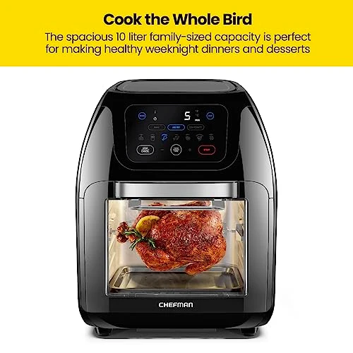 CHEFMAN Multifunctional Digital Air Fryer Rotisserie Dehydrator Convection Oven - 10-Liter - Image 5