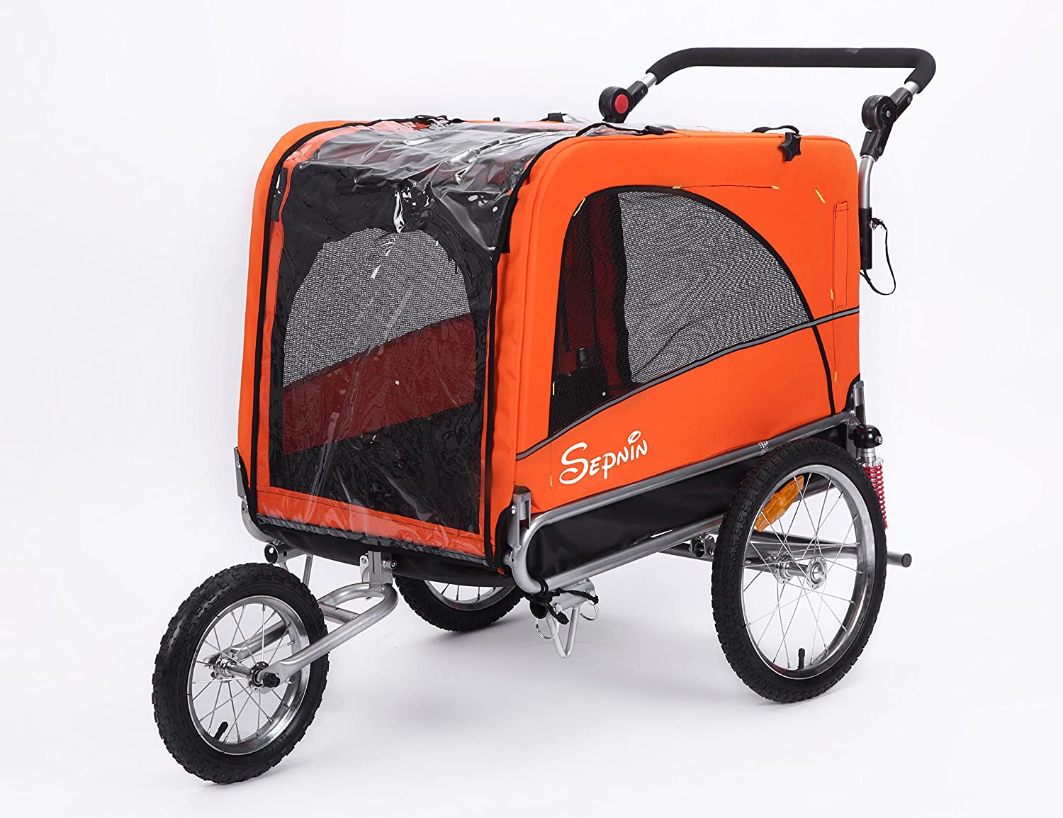 3 in 1 Luxury Large Sized Bike Trailer Bicycle Pet Trailer/Jogger/Dog Cage with Suspension 10308 - Image 6