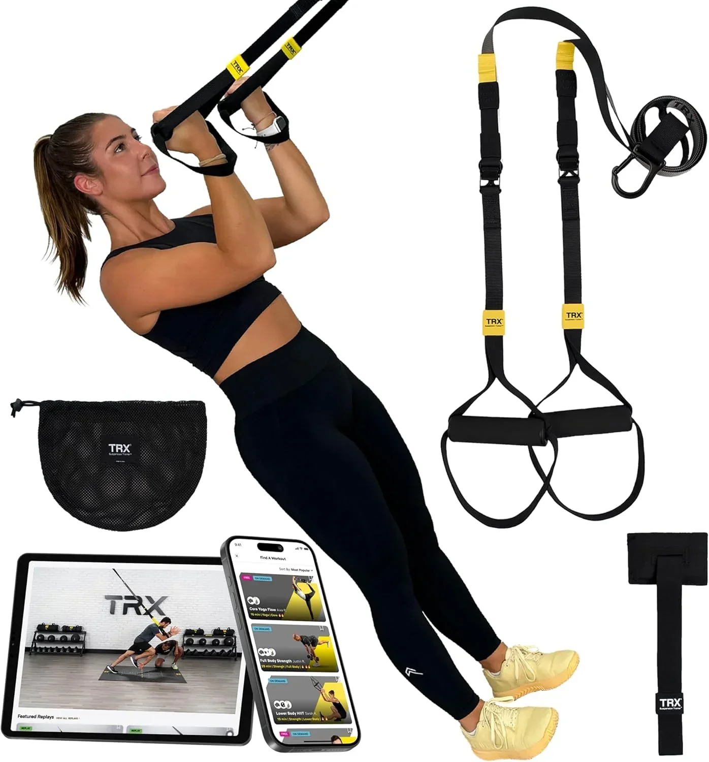 TRX GO Suspension Trainer, At Home, Portable Gym Workout, For Strength Training