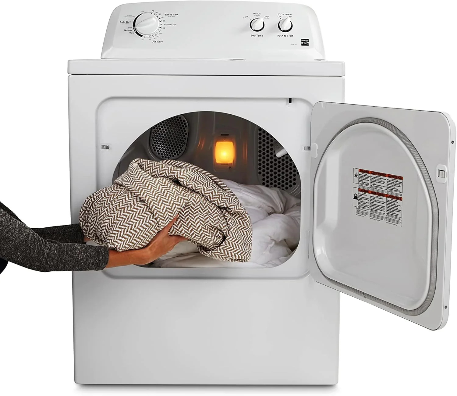 Kenmore Front Load Electric Dryer With Wrinkle Guard, 29in, 7.0 Cu. Ft., White - 62332 - Image 4