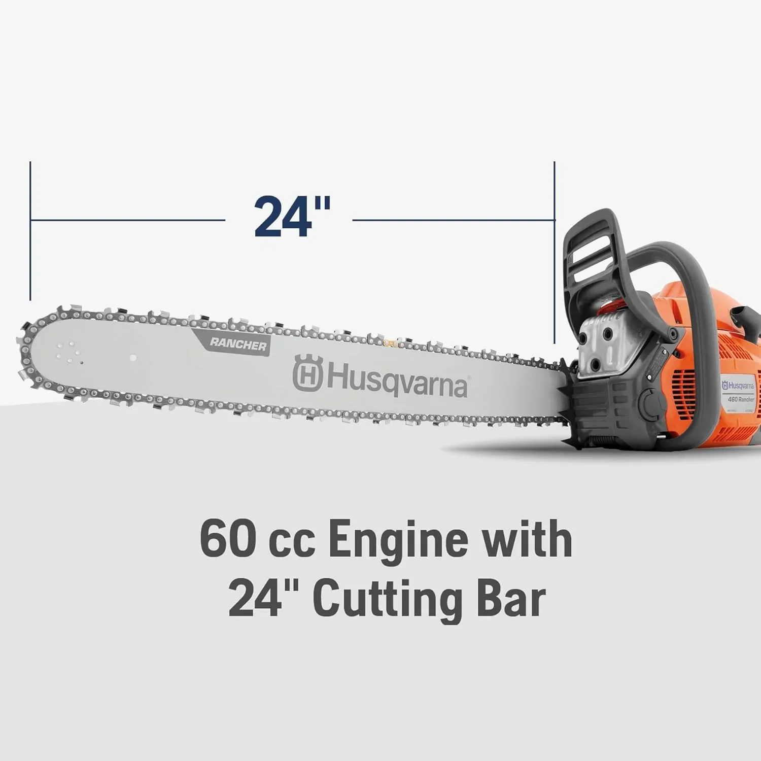 60.3cc 3.6-HP 2-Cycle Gas Chainsaw with 24-Inch Bar - 460 - Image 2