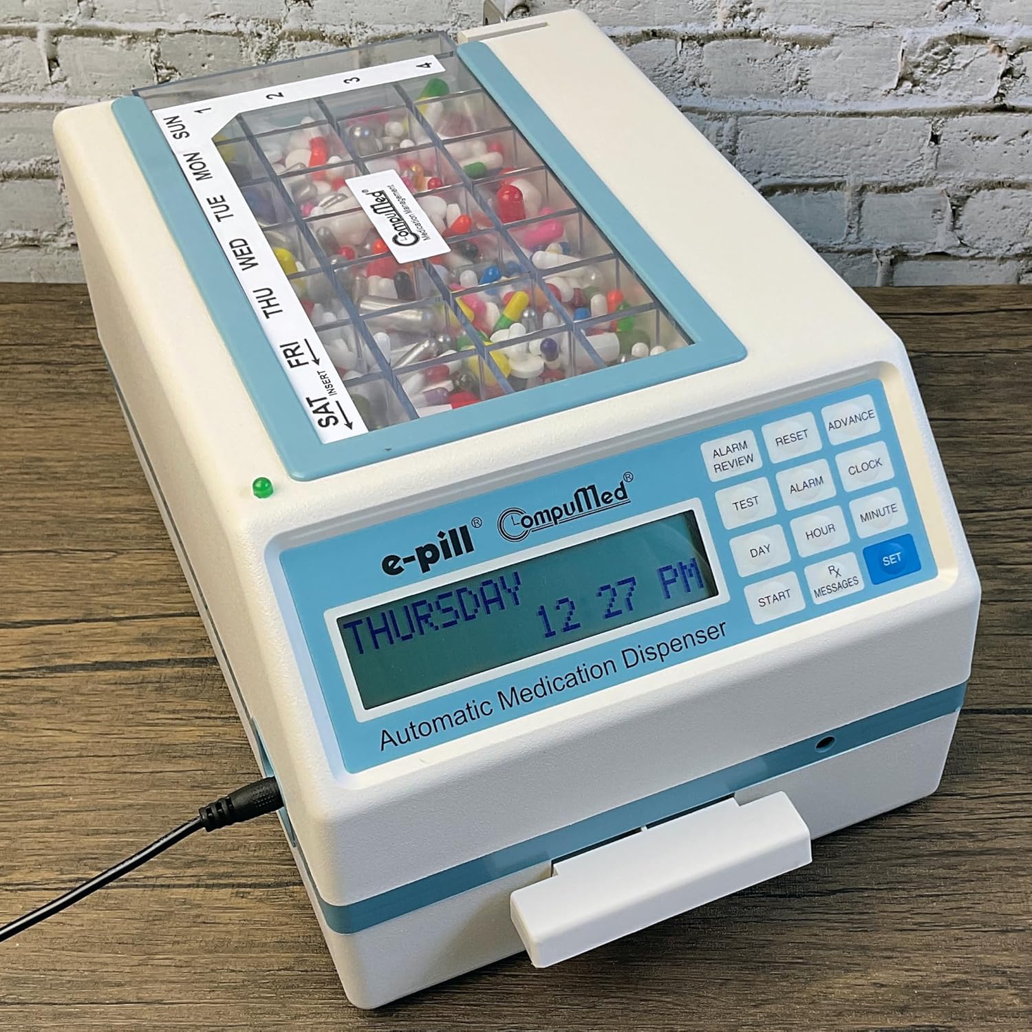 e-pill Automatic Pill Dispenser, Tamper Resistant, AC Powered, 7x4 Weekly Tray - CompuMed - Image 4