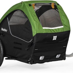 Burley Pet Bike Trailer, 75 Pounds, Fern Green/Black/White - Tail Wagon 947108