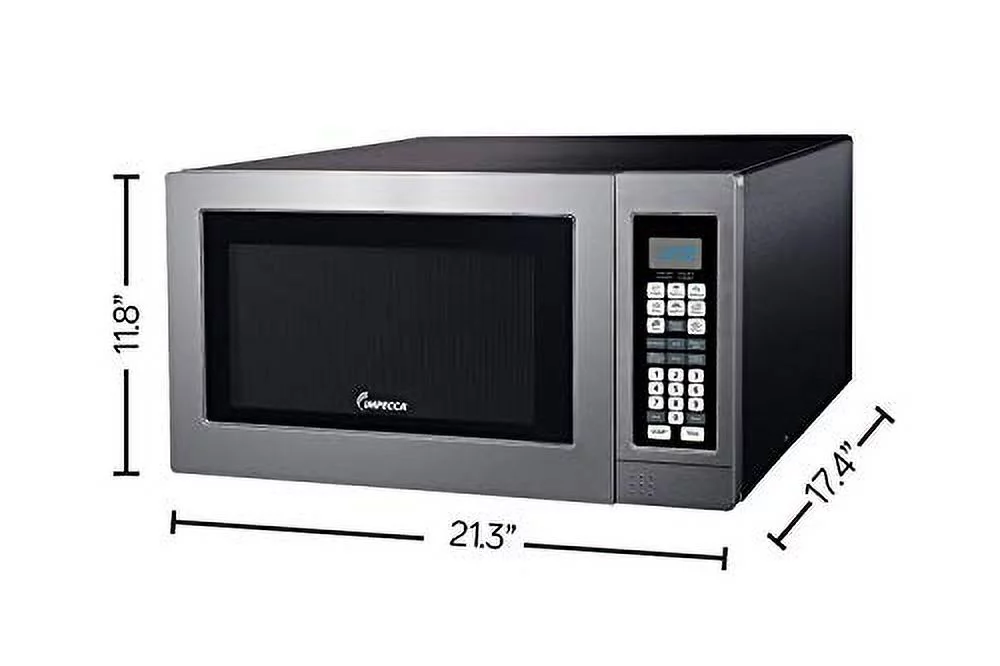 Impecca Countertop Microwave Oven 1.2 cu. ft., 1000 Watts, Stainless Steel - CM-1295ST - Image 3