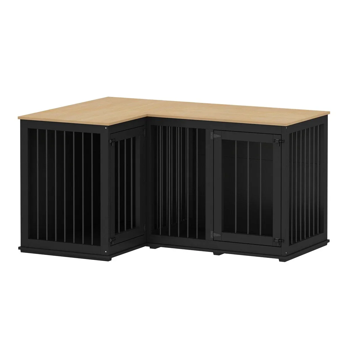 L Shape Corner Dog Crate Furniture For 2 Dogs, 58.7X41.1 - Image 33