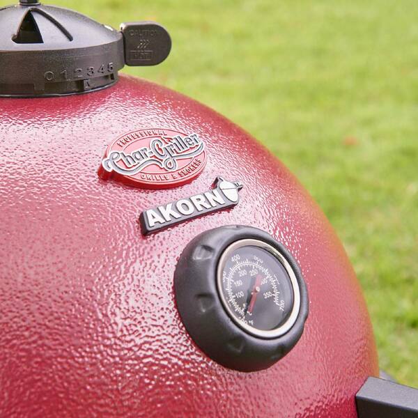 Akorn Jr. 14 In. Portable Kamado Charcoal Grill in Red - Image 8