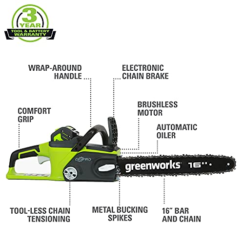 40V 16" Brushless Cordless Chain Saw - Image 10