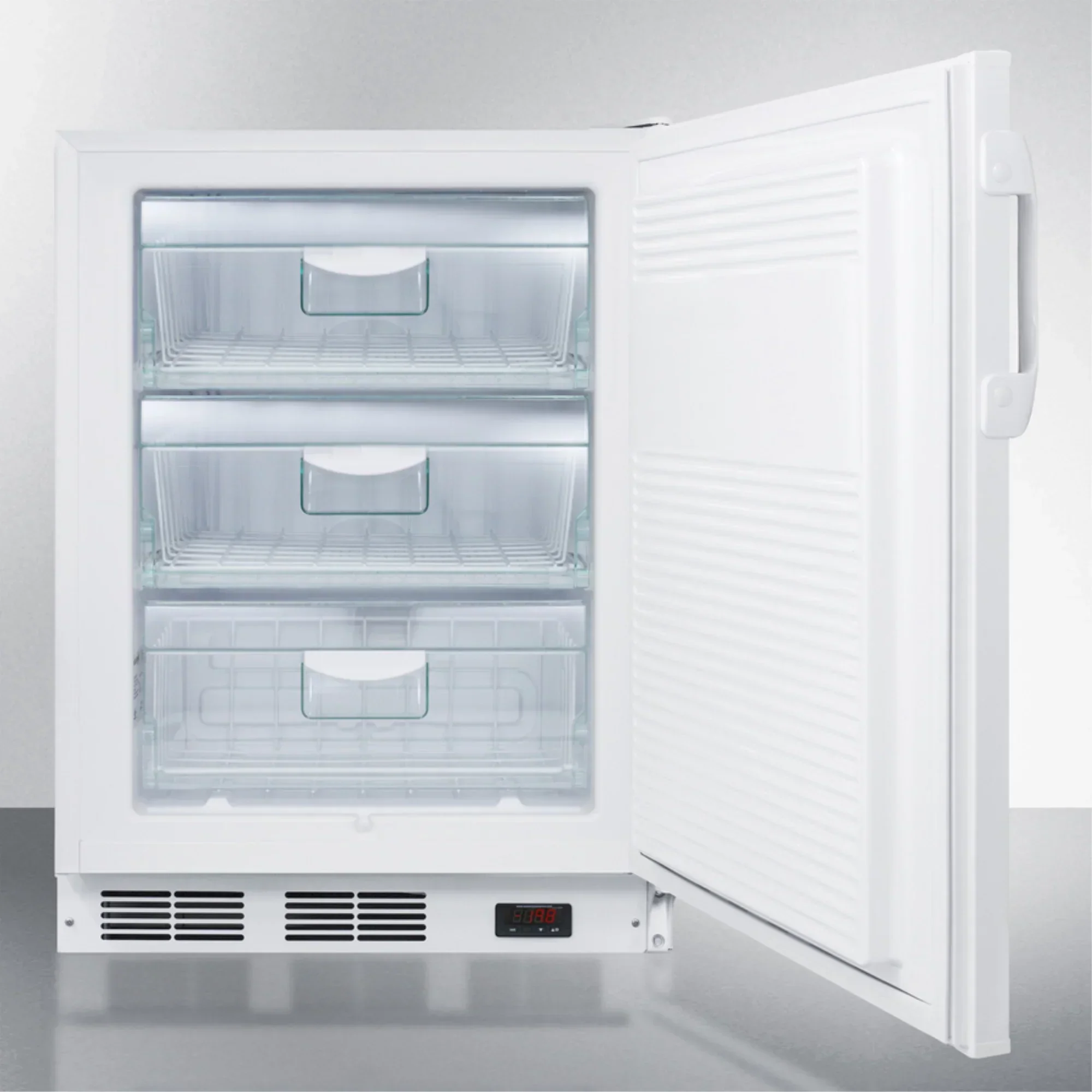 ADA Compliant Undercounter Medical All-Freezer, -25 C Operation, White, Front Lock, 32 Inch Height - Image 2