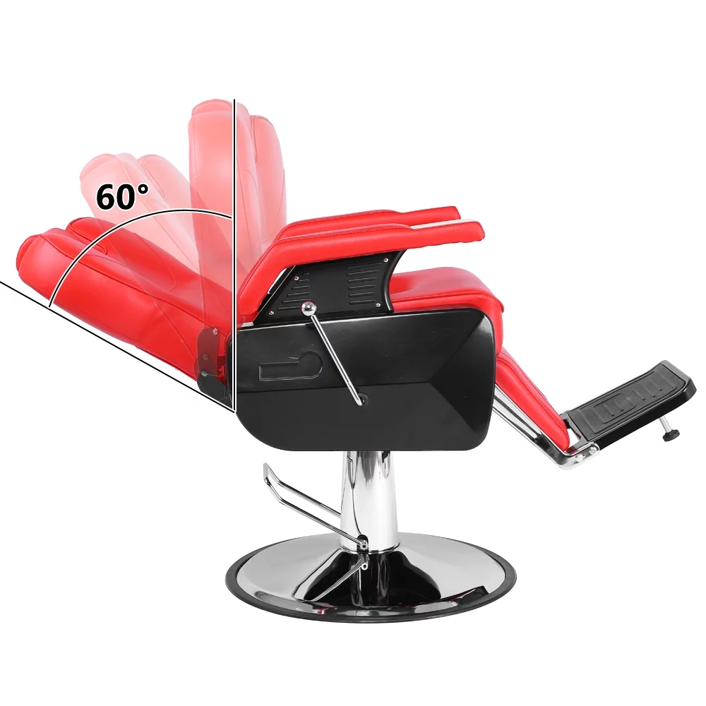 OmySalon Reclining Hydraulic Barber Chair, Black, 38.2 x 27.6 x 39.4 in - Image 8