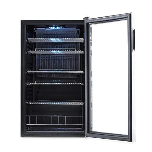NewAir Beverage Refrigerator Cooler, 126 Cans, Stainless Steel, Right Hinge Glass Door - AB-1200 - Image 2