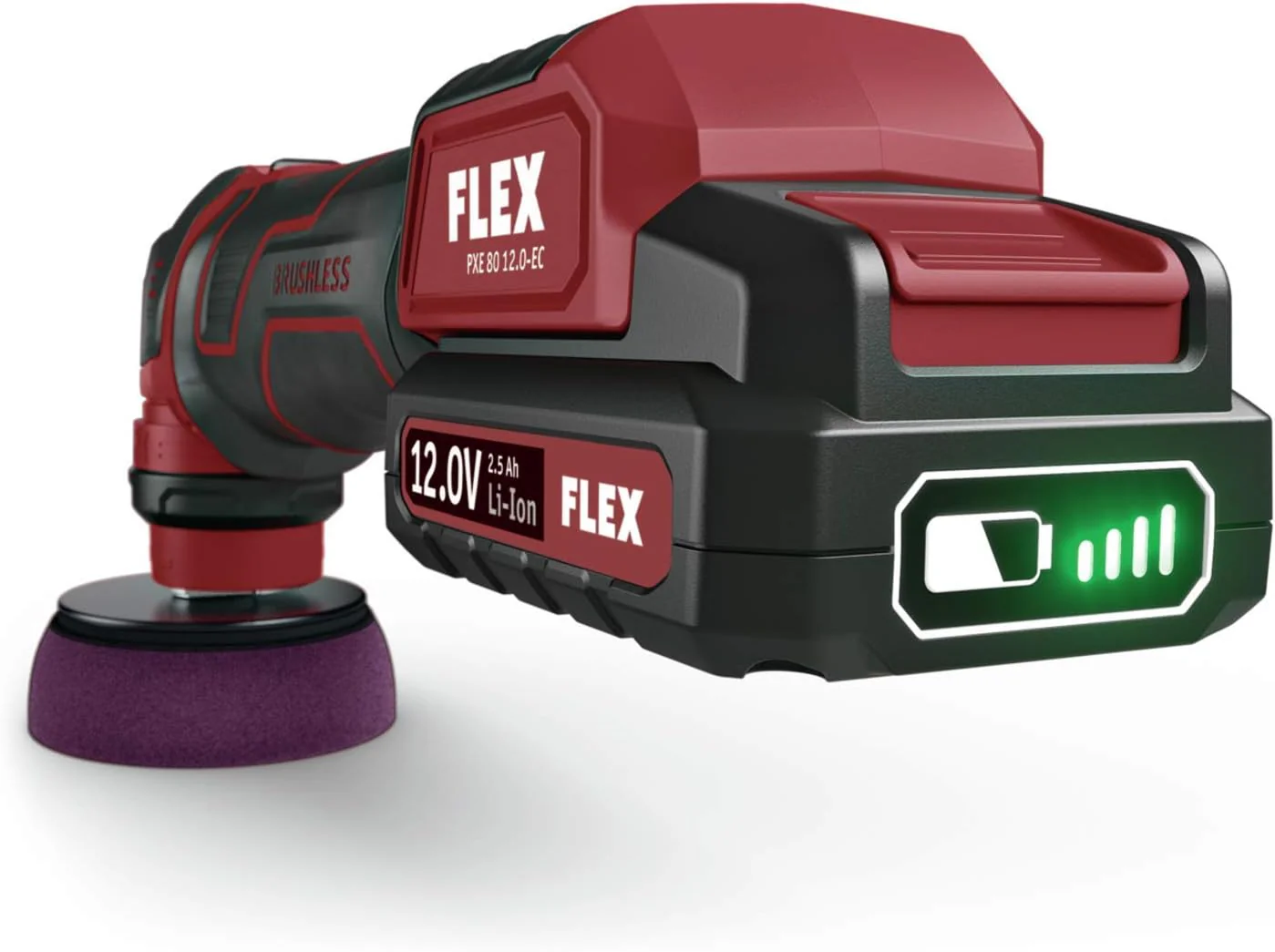 PXE 80 12.0-EC set USA 12V Cordless Multi-Polisher-Set, Includes Two 2.5Ah Batteries, One Charger & Soft Bag - Image 4