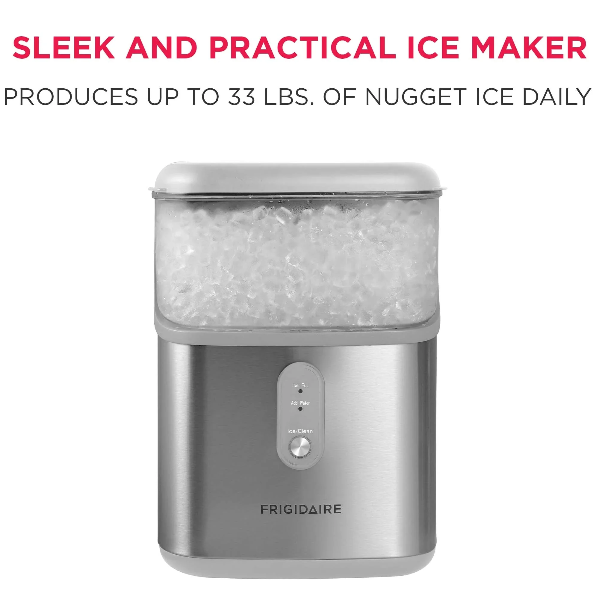 Frigidaire Nugget Ice Maker, 33 Lbs., Black Stainless Steel - EFIC228 - Image 10
