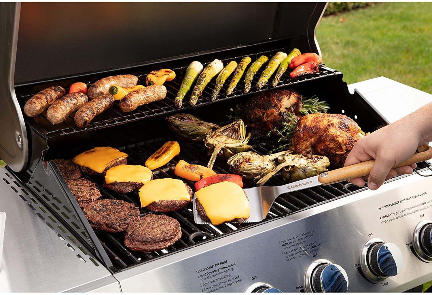 CGG-8500 Five-Burner Gas Grill with Side Burner - Image 10