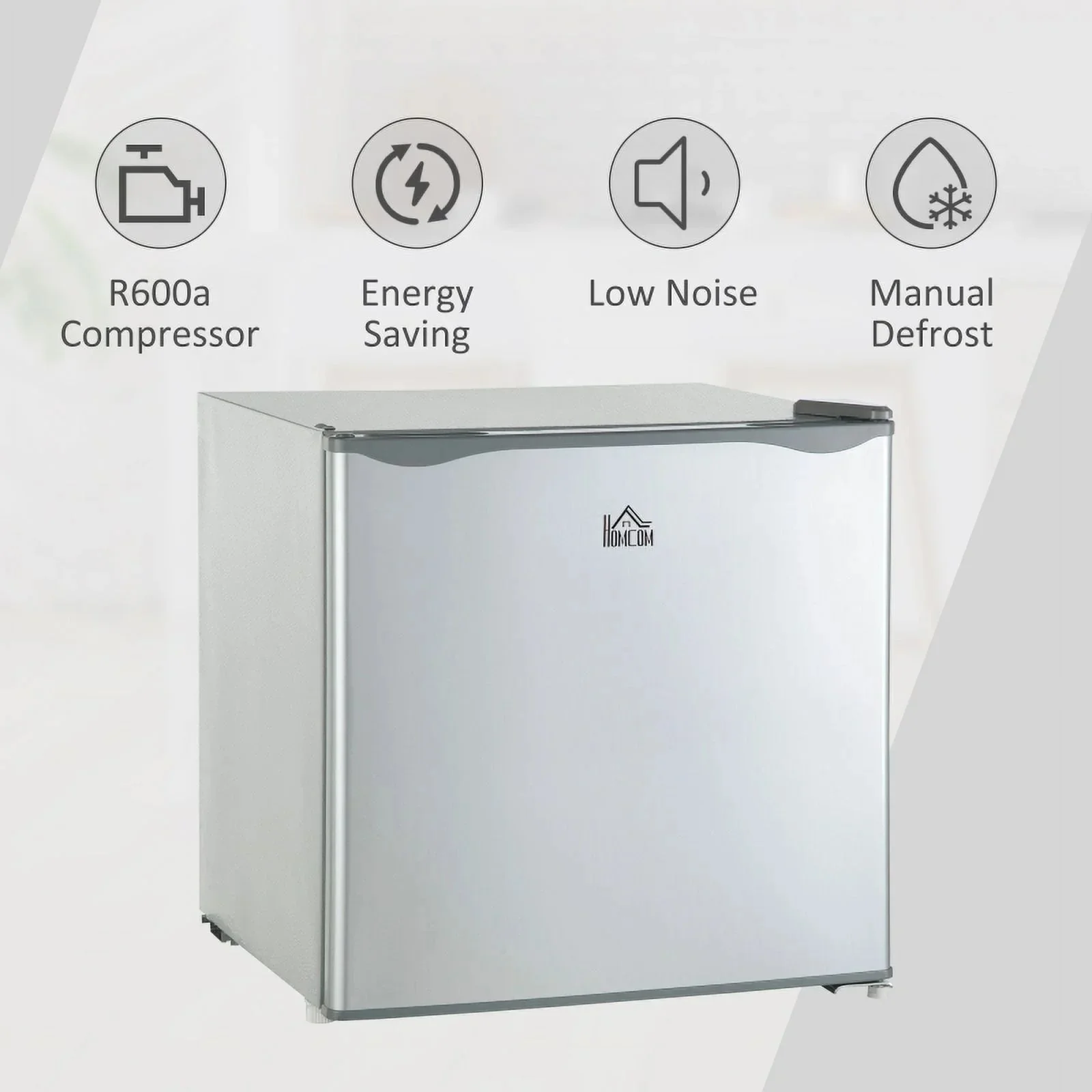 HOMCOM Countertop Upright Mini Freezer, 1.1 Cu.Ft, Gray - 05 - Image 8