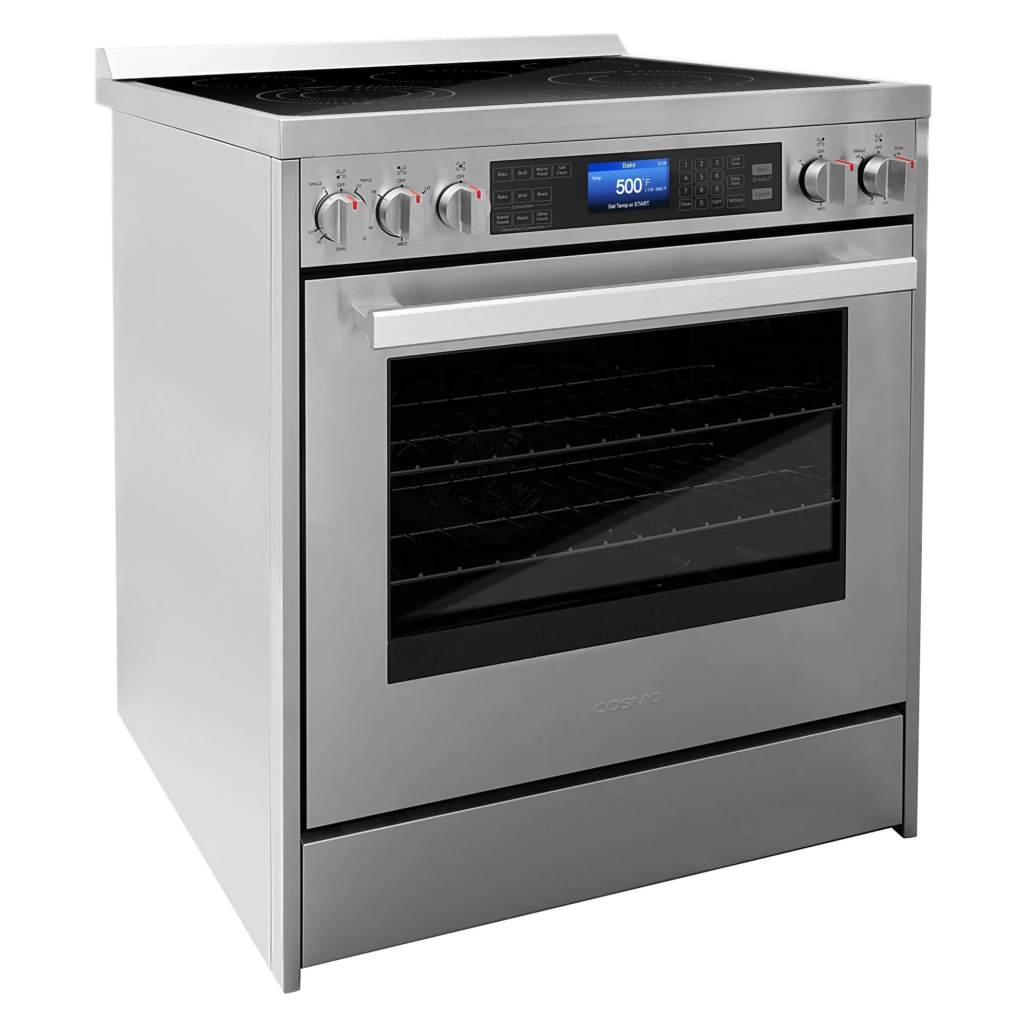 Cosmo 4-Piece Kitchen Appliance Package With 30 in Electric Range, 30 in Wall Mount Hood, 24 in Dishwasher And French Door Refrigerator - Image 5