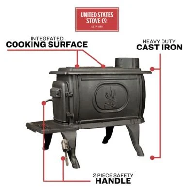 Logwood Cast Iron Wood Stove, 900 Sq. Ft., 54,000 BTUs - Image 4