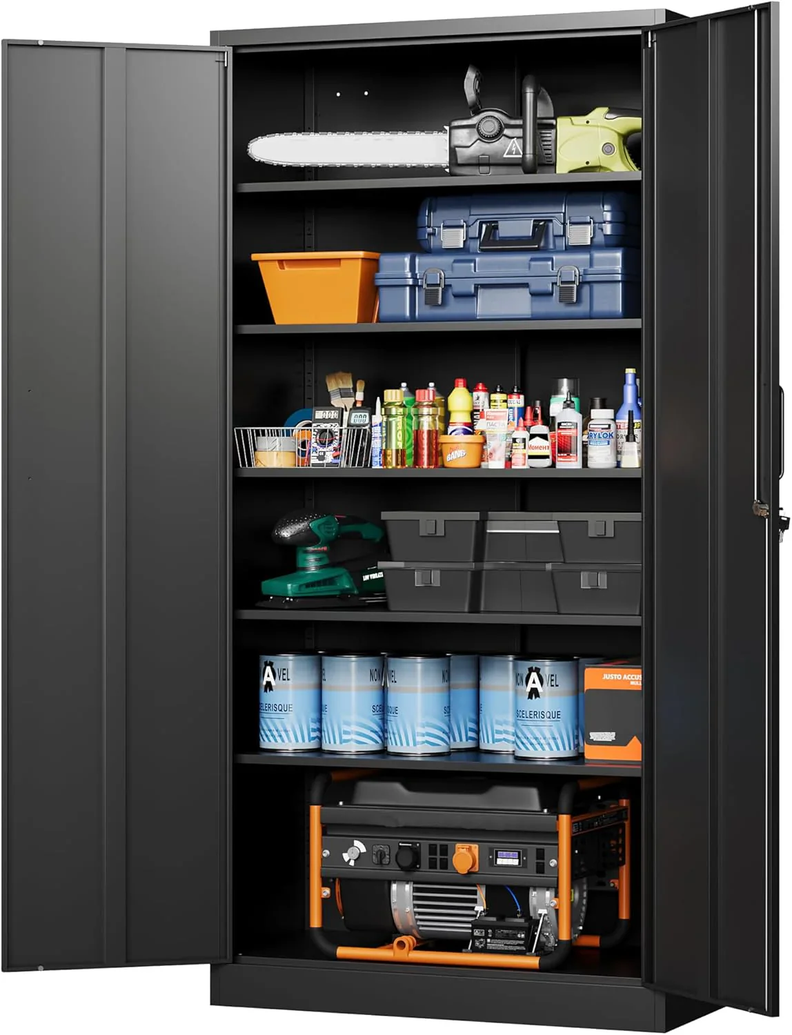 Letaya Metal Garage Storage Cabinets with Lock-72 Tall Tool Organizer Steel Lockers - Image 5