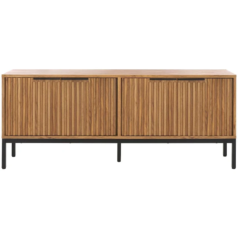 SAFAVIEH Deandra 4-Door Media Stand for Entertainment - Accommodates Up to 65-Inch Flat Screen TV - Dimensions: 60.8" W x 17.7" D x 24.6" H - Image 21