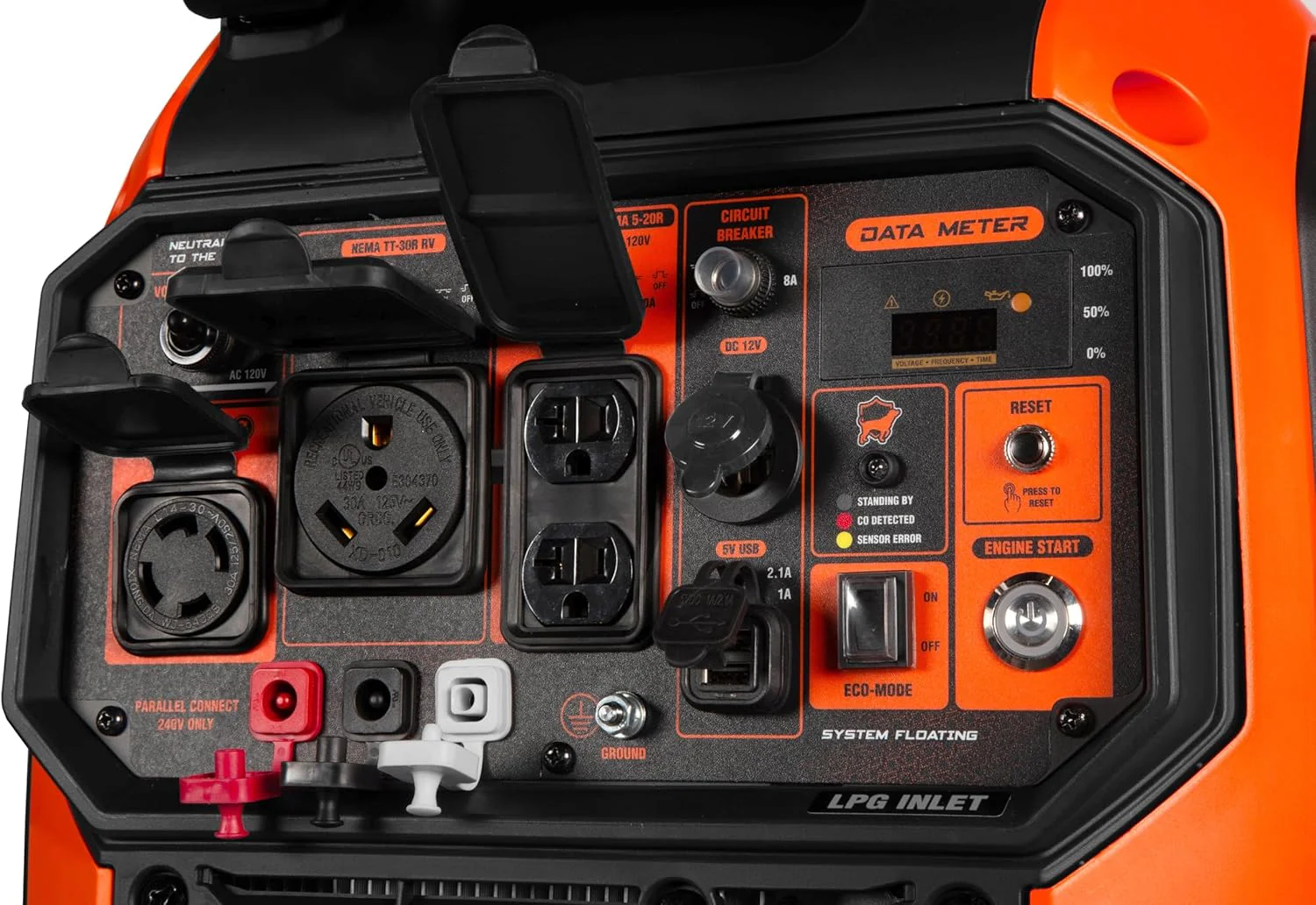 WEN 6800W Dual Fuel Inverter Generator RV-Ready CO Watchdog - Image 4