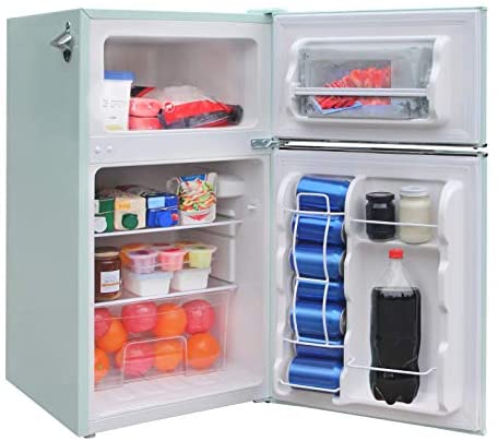 Frigidaire 3.2 Cu Ft Red 2-Door Retro Bar Fridge With Side Bottle Opener - EFR840-RED - Image 6