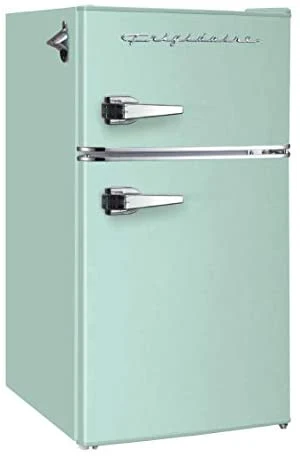 Frigidaire 3.2 Cu Ft Red 2-Door Retro Bar Fridge With Side Bottle Opener - EFR840-RED - Image 4
