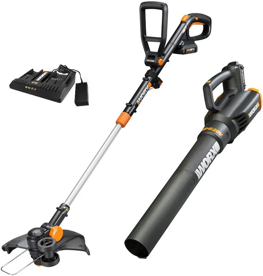 20V GT Revolution 12" 4.0Ah Cordless String Trimmer & Turbine Leaf Blower Power Share Combo Kit - WG930.3 (Batteries & Charger Included)