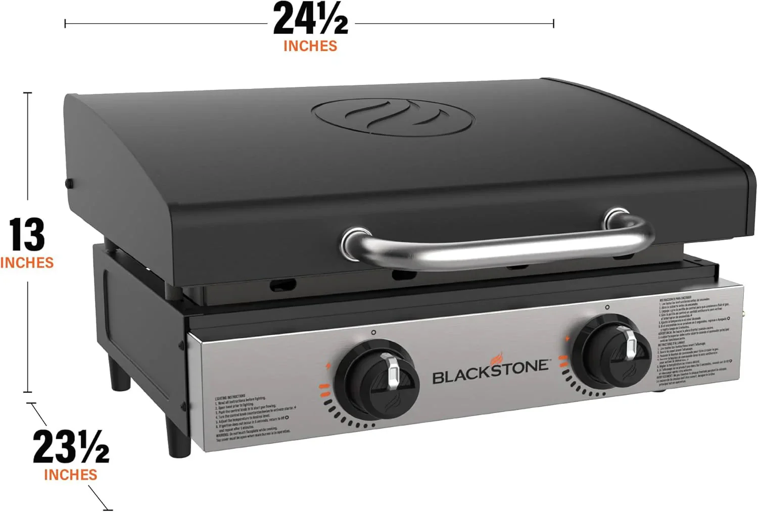 Blackstone 1666 22” Tabletop Griddle with Stainless Steel Faceplate, Powder Coated Steel, Black - Image 17