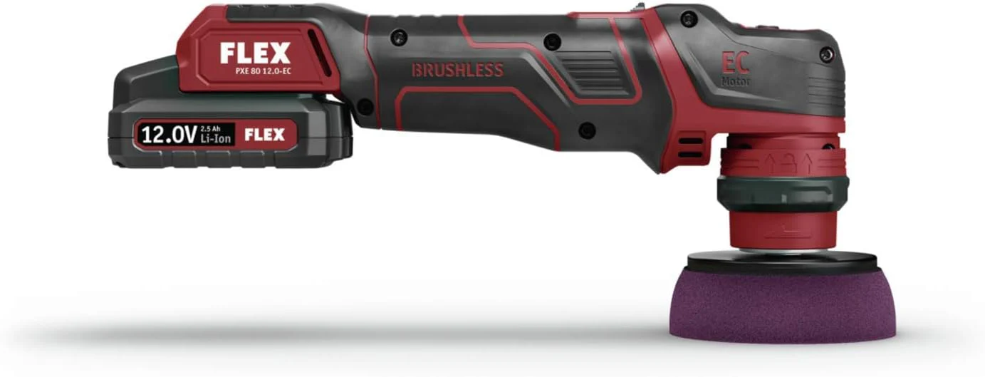 PXE 80 12.0-EC set USA 12V Cordless Multi-Polisher-Set, Includes Two 2.5Ah Batteries, One Charger & Soft Bag - Image 3