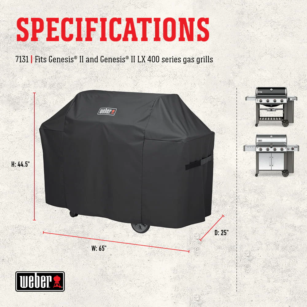 Weber Genesis II 400 Series Premium Gas Grill Cover - Image 6