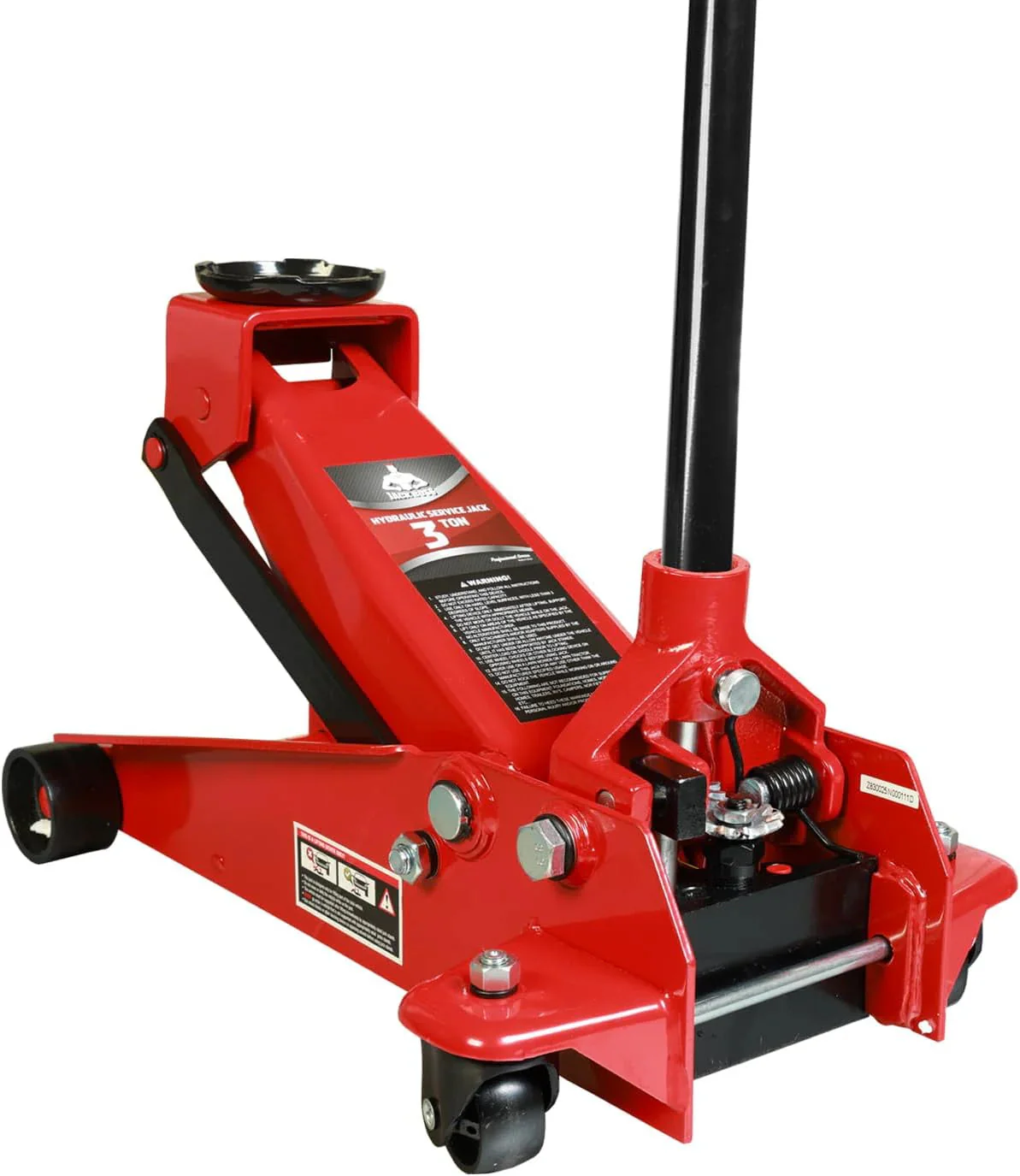 3 Ton Low Profile, Aluminum and Steel Racing Floor Jack with Dual Pistons Quick Lift Pump for Sport Utility Vehicle, Lifting Range 3-15/16" min to 18-5/16" max, Red - Image 16