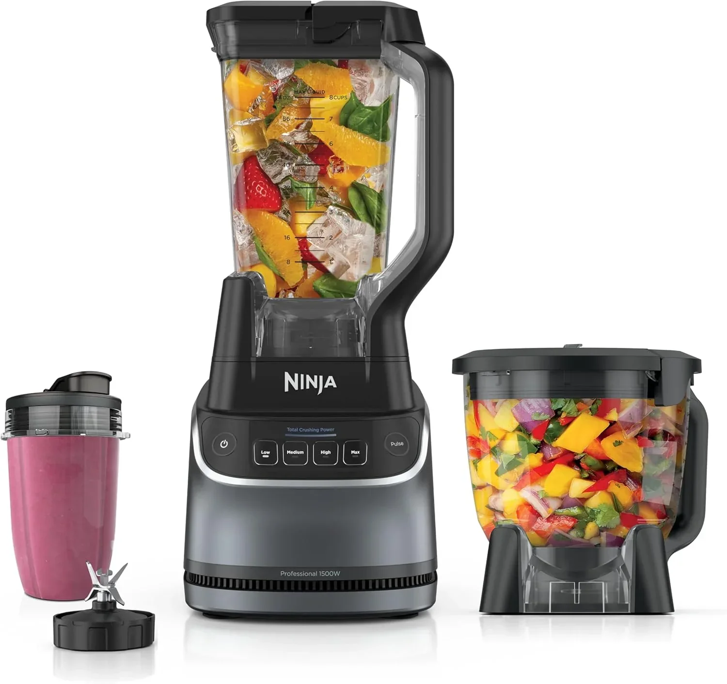 Ninja Blender, Silver, 72 Fluid Ounces, 1800 Peak Watt Motor Base - Image 3