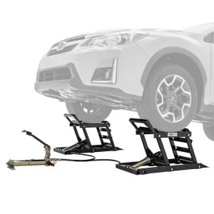 Black Widow Hydraulic Car Lift with Ramp - 3,000 lb. per pair Capacity