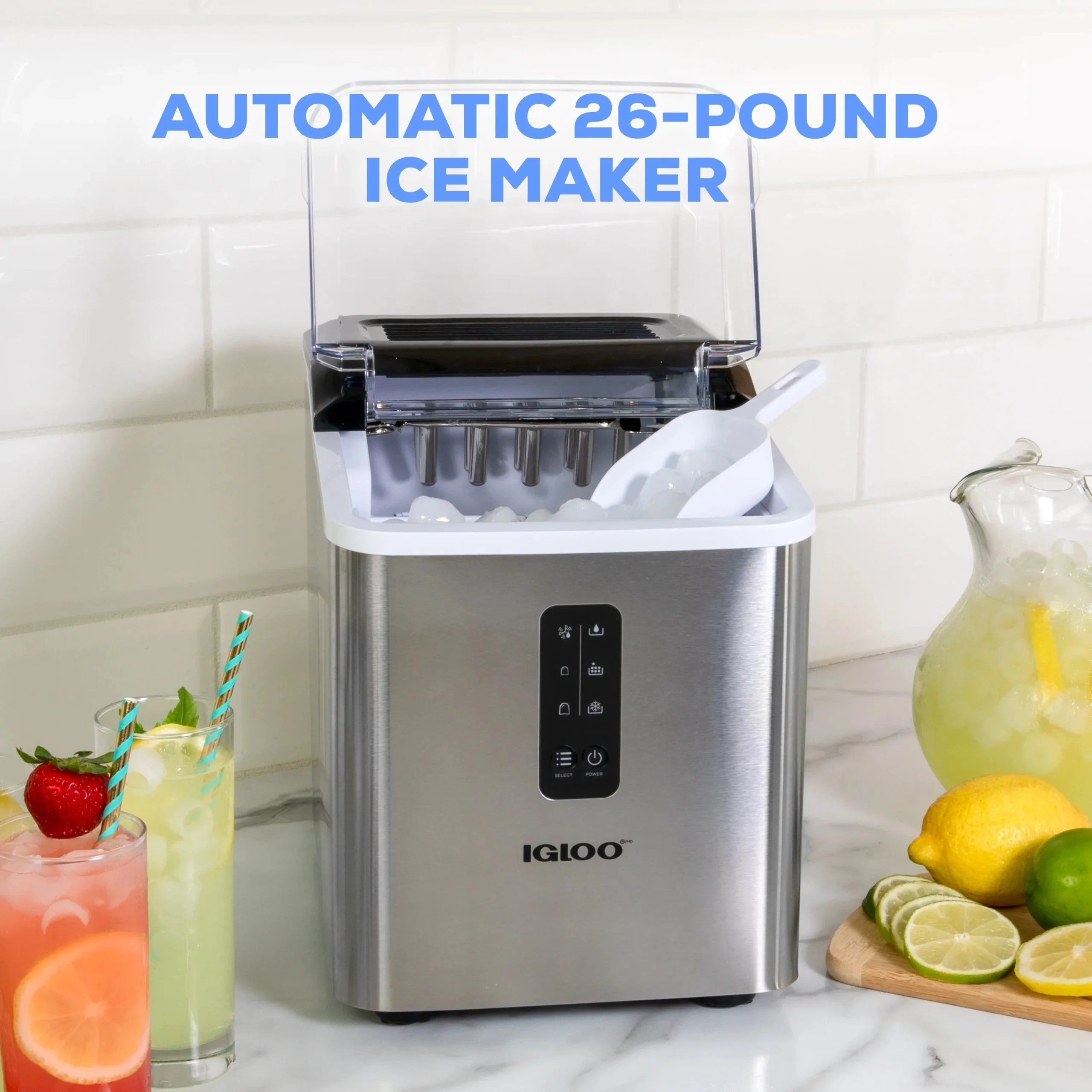 Igloo Self-Cleaning Countertop Ice Maker, 1.5 qt, 26 lbs/24 Hours, Aqua - Image 34