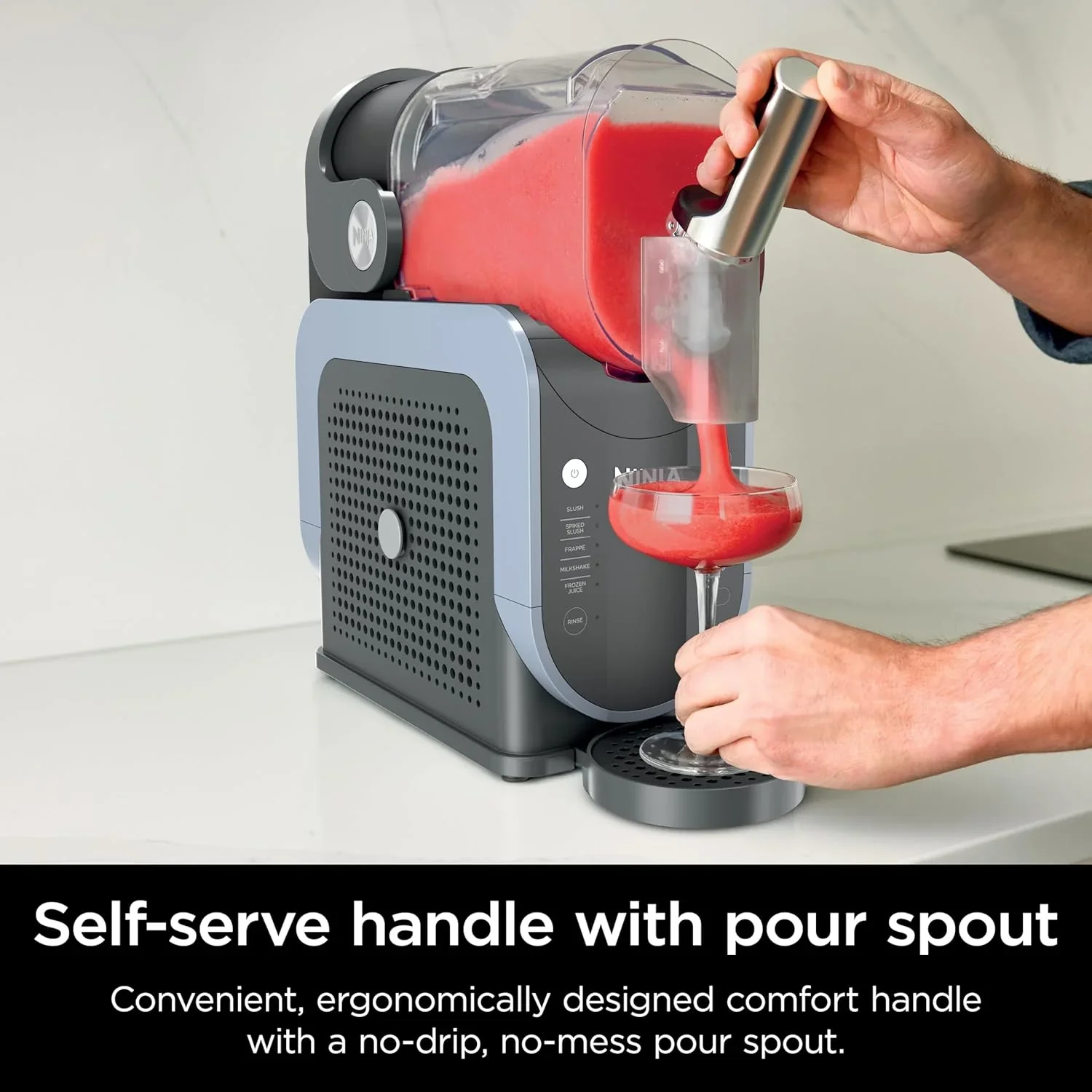 SLUSHi Frozen Drink And Slushie Machine, 88 oz, 5 Preset Programs, Black - FS301 - Image 5