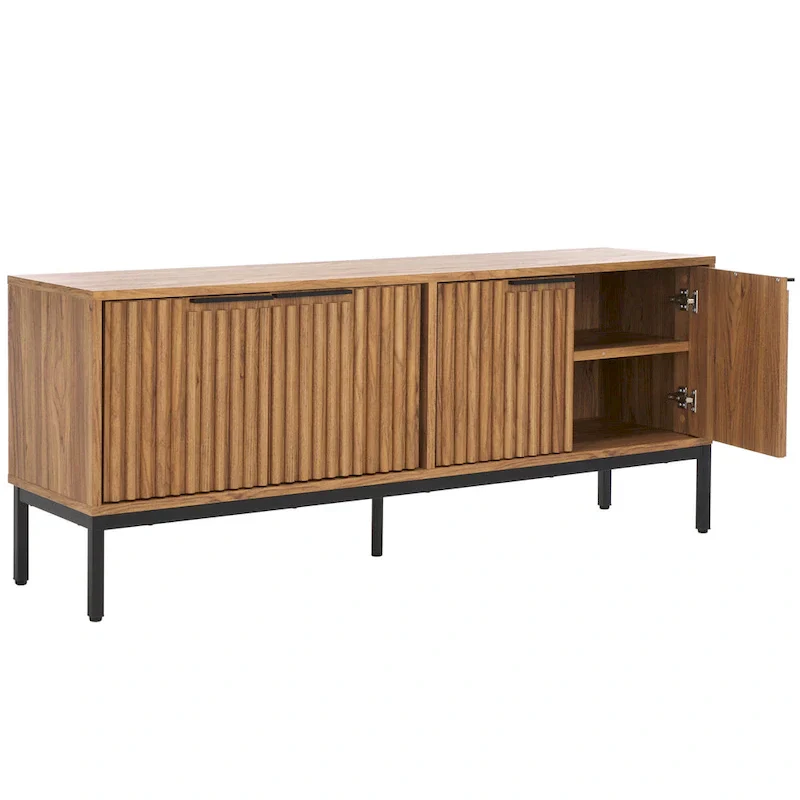 SAFAVIEH Deandra 4-Door Media Stand for Entertainment - Accommodates Up to 65-Inch Flat Screen TV - Dimensions: 60.8" W x 17.7" D x 24.6" H - Image 24