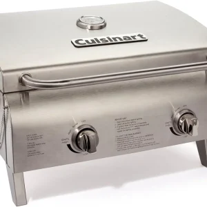 Cuisinart Chef's Style Tabletop Portable Propane Grill 20,000 BTU Stainless Steel Gas Grill