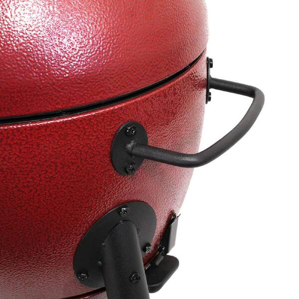 Akorn Jr. 14 In. Portable Kamado Charcoal Grill in Red - Image 11