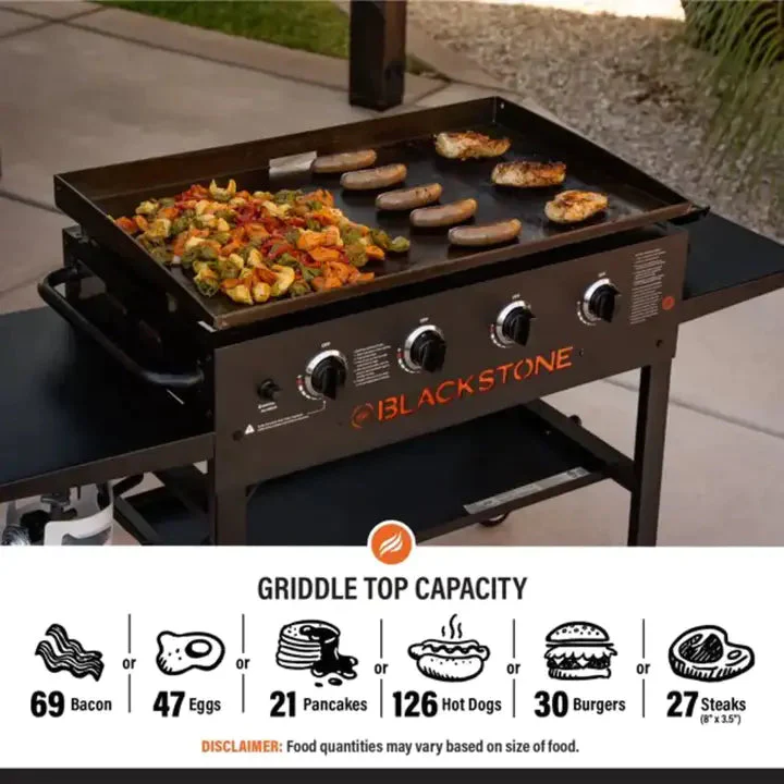 Blackstone 4-Burner 36" Griddle Cooking Station with Side Shelves - Image 4