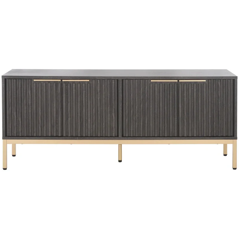 SAFAVIEH Deandra 4-Door Media Stand for Entertainment - Accommodates Up to 65-Inch Flat Screen TV - Dimensions: 60.8" W x 17.7" D x 24.6" H - Image 31