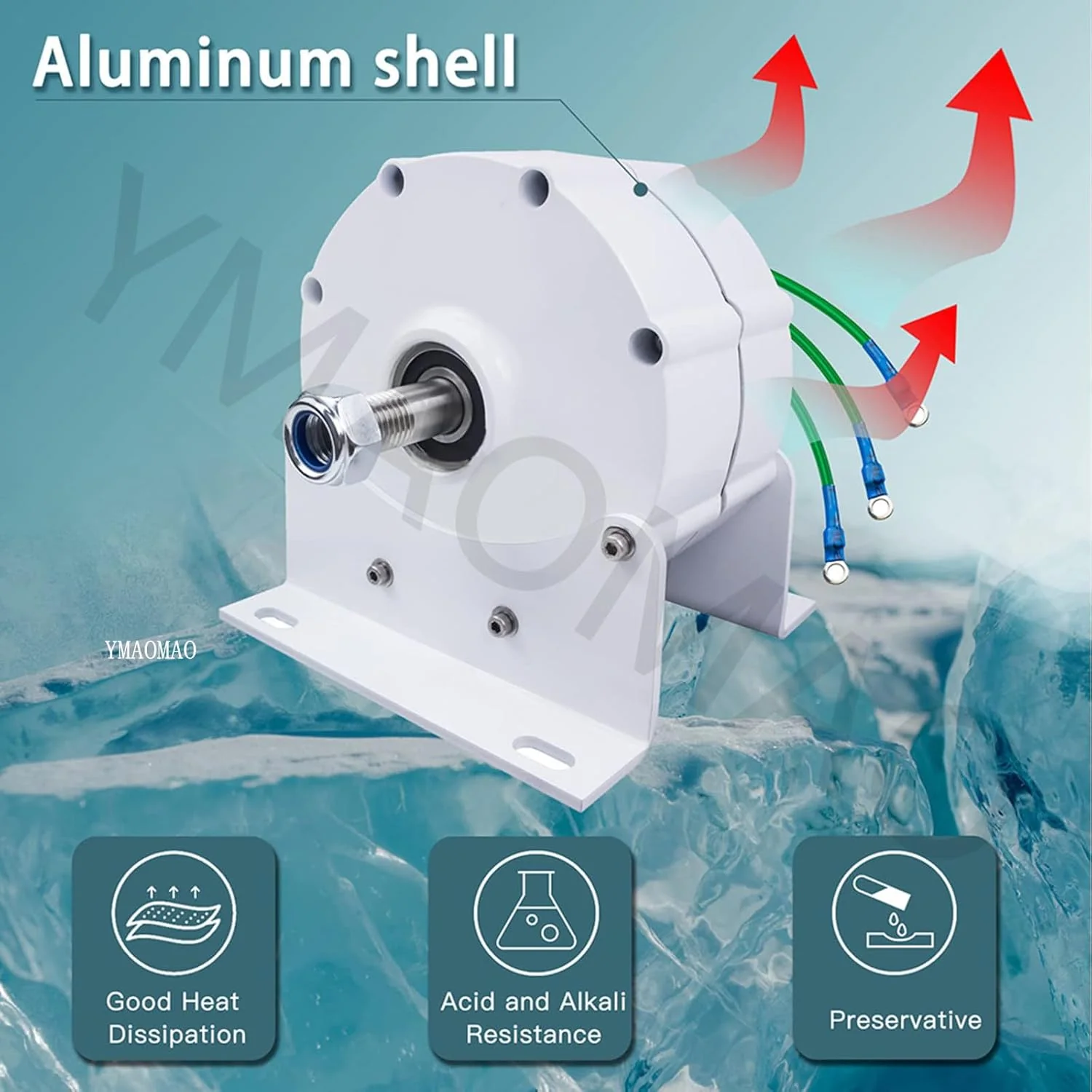 12000W Low RPM Permanent Magnet Generator 12V 24V 48V 120V 220V, Free Energy Gearless Permanent Magnet Generator Motor DIY for Wind Turbine Water Turbine,12V - Image 3