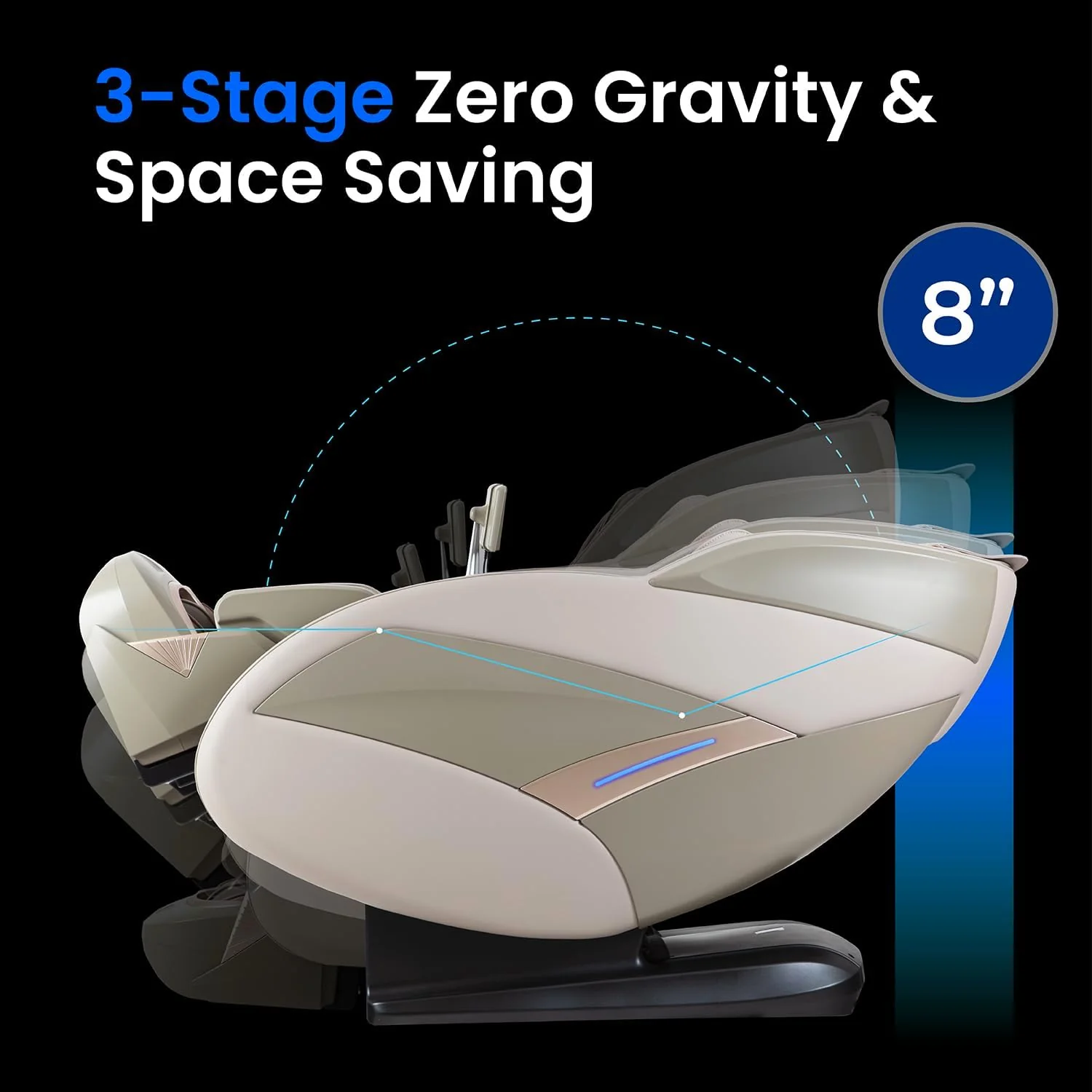 Titan Full Body Massage Chair With 4D Massage Roller, SL Track, 3 Stage Zero Gravity Reclining, Black - Pro 4D Endor - Image 9