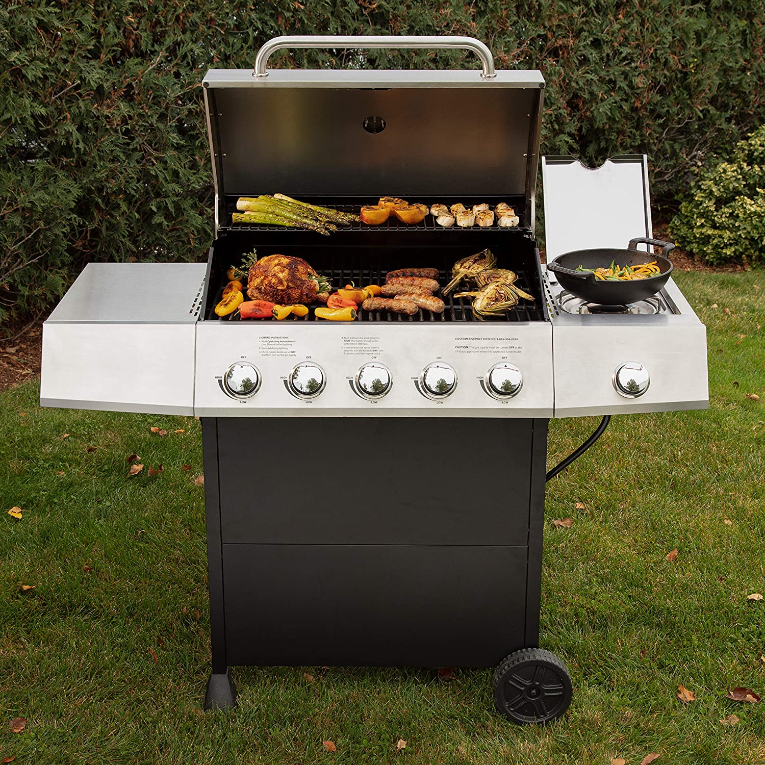 CGG-8500 Five-Burner Gas Grill with Side Burner - Image 7