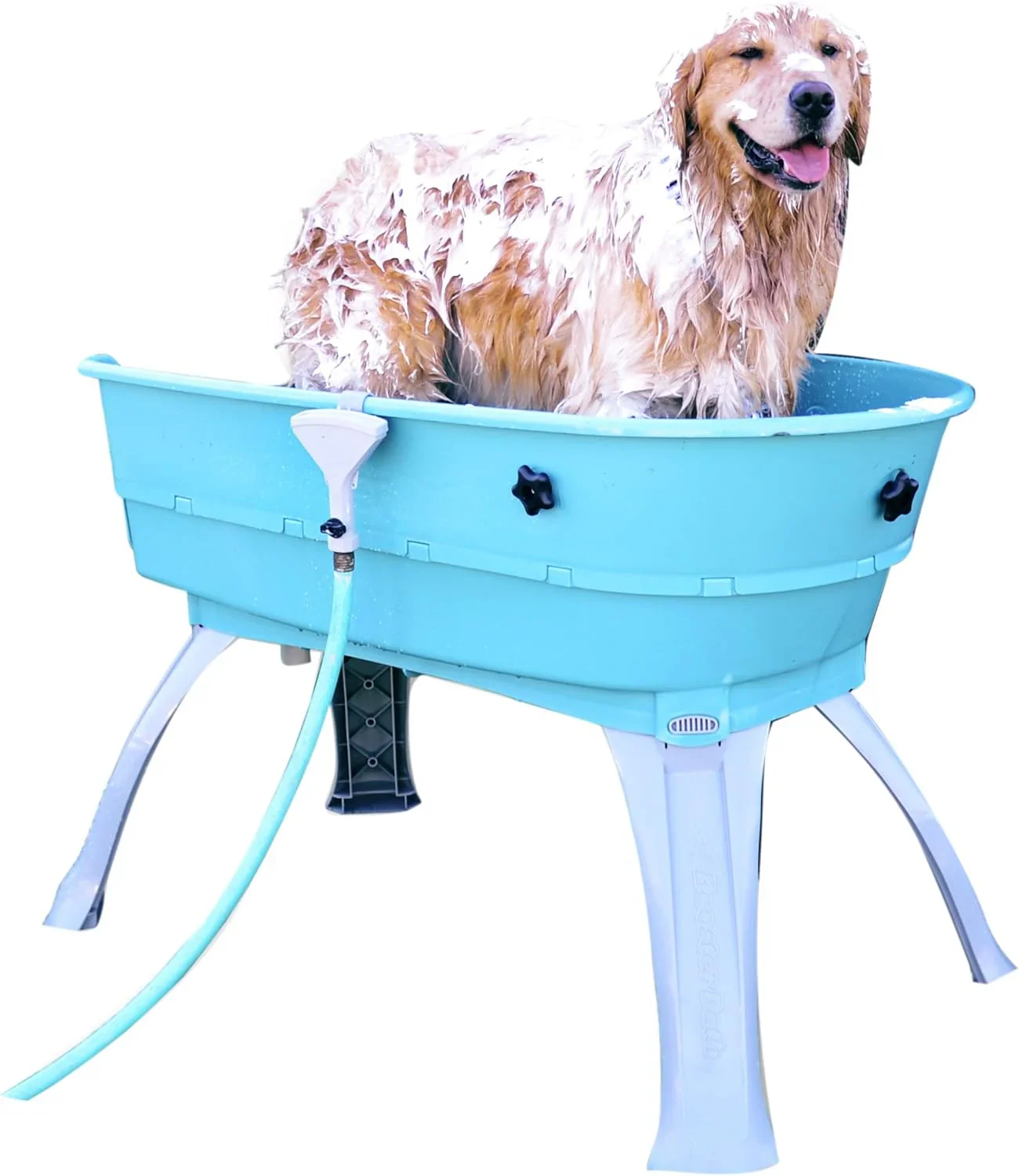 Booster Bath Large Elevated Pet Bathing Tub With Teal Steps Combo - 45 in x 21.25 in x 15 in - Image 4