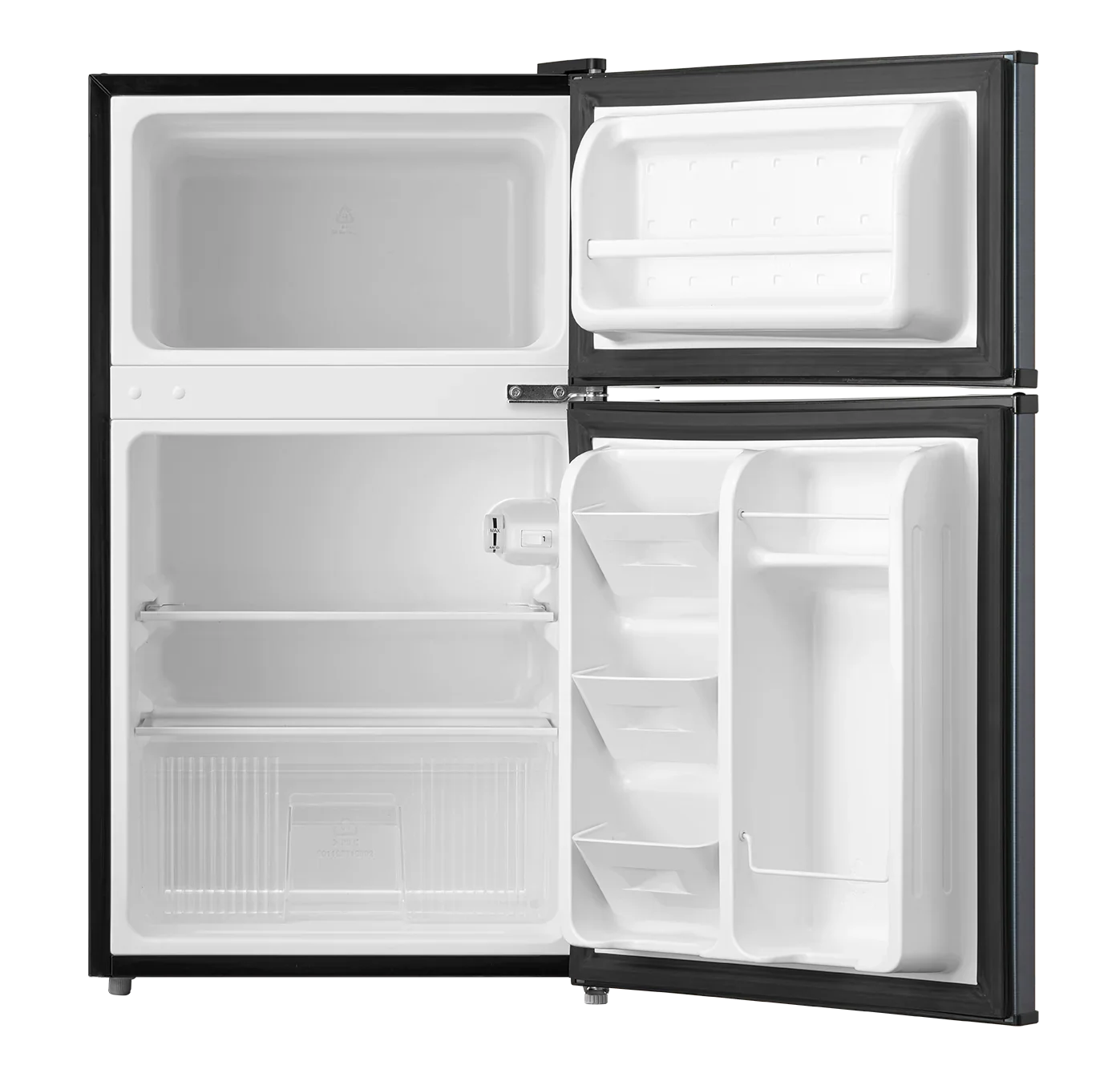 Arctic King Two-Door Mini Fridge With Freezer, 3.2 Cu ft, 18.5 in x 19.4 in x 33.3 in, Stainless Steel - E-Star - Image 6