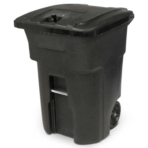 Toter Wheeled Trash Can, 96 Gallon, Black