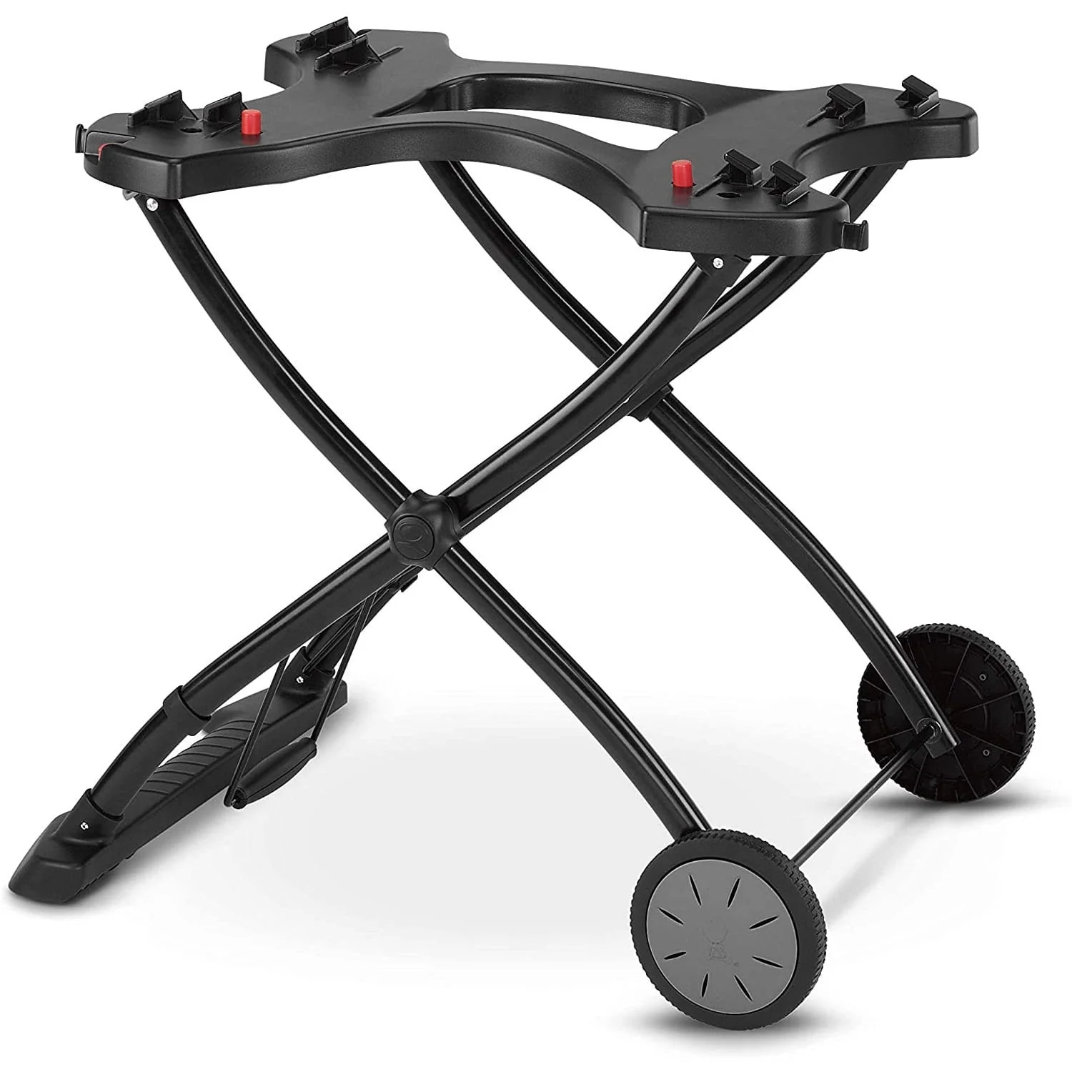 Weber Q1200 Liquid Propane Grill (Titanium) with Portable Cart Bundle - Image 3